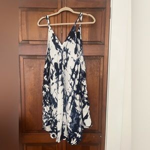 ASOS DESIGN Beach Dip Hem Dress in Tie Dye